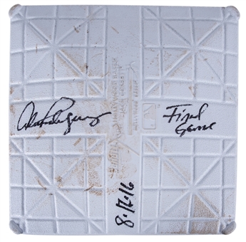 2016 Alex Rodriguez Game Used, Signed & Inscribed New York Yankees Second Base From Final Game (MLB Authenticated & Steiner)